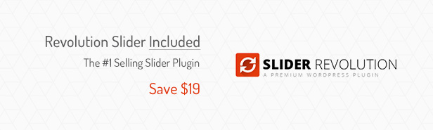 Revolution Slider Included / The #1 Selling Slider Plugin / Save $19