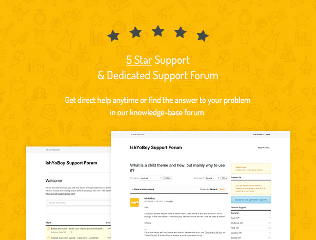 5 Star Support & Dedicated Support Forum / Get direct help anytime or find the answer to your problem in our knowledge-base forum.